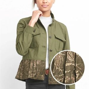 GAP Floral Hem Utility Jacket size SML